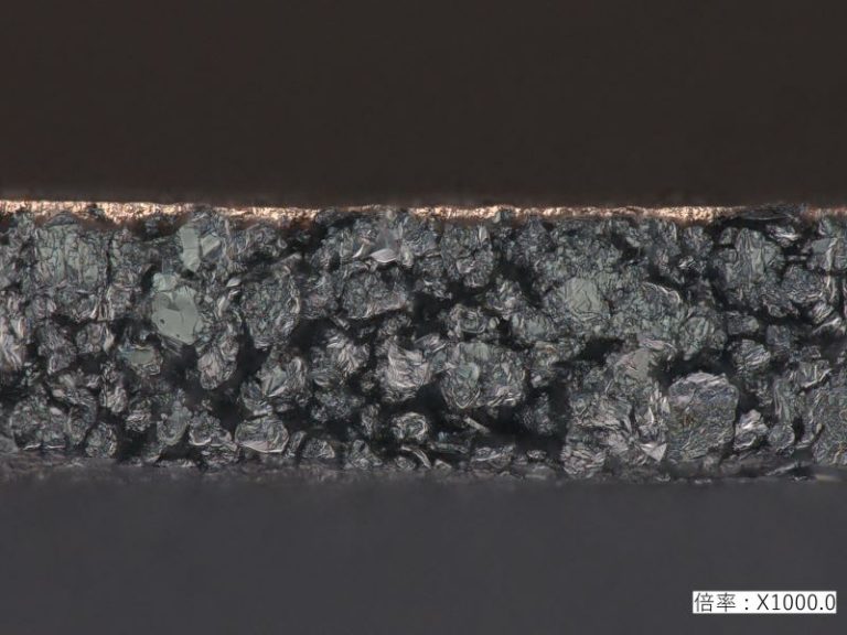 リチウムイオン電池　電極材（負極95μm・片面塗工）の打抜き加工性試験結果